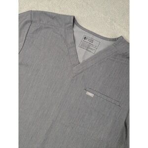 FIGS Mens Size XL Technical Collection Graphite Scrub Top Short Sleeve V Neck